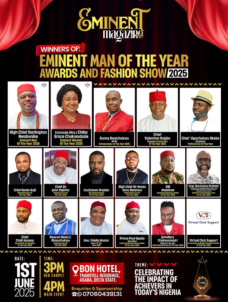 Get Ready to be thrilled as we celebrate Eminent achievers!
