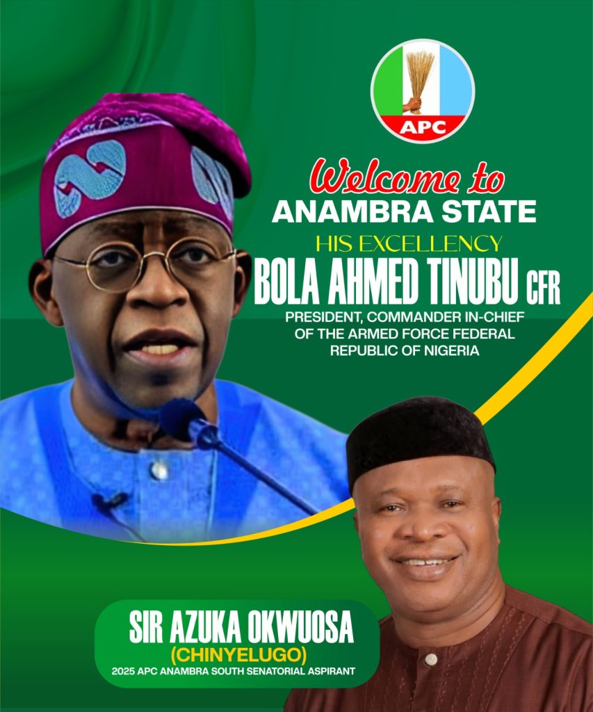 Sir Azuka Okwuosa, The Leading APC Anambra South Senatorial Aspirant Welcomes Mr. President To Anambra State
