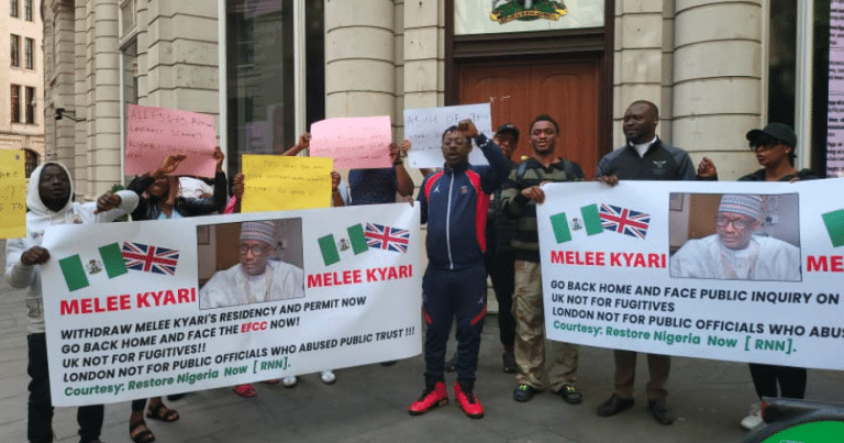‘Go Home And Face EFCC Now’ – Nigerians In UK Demand Deportation of Former NNPC Boss, Mele Kyari