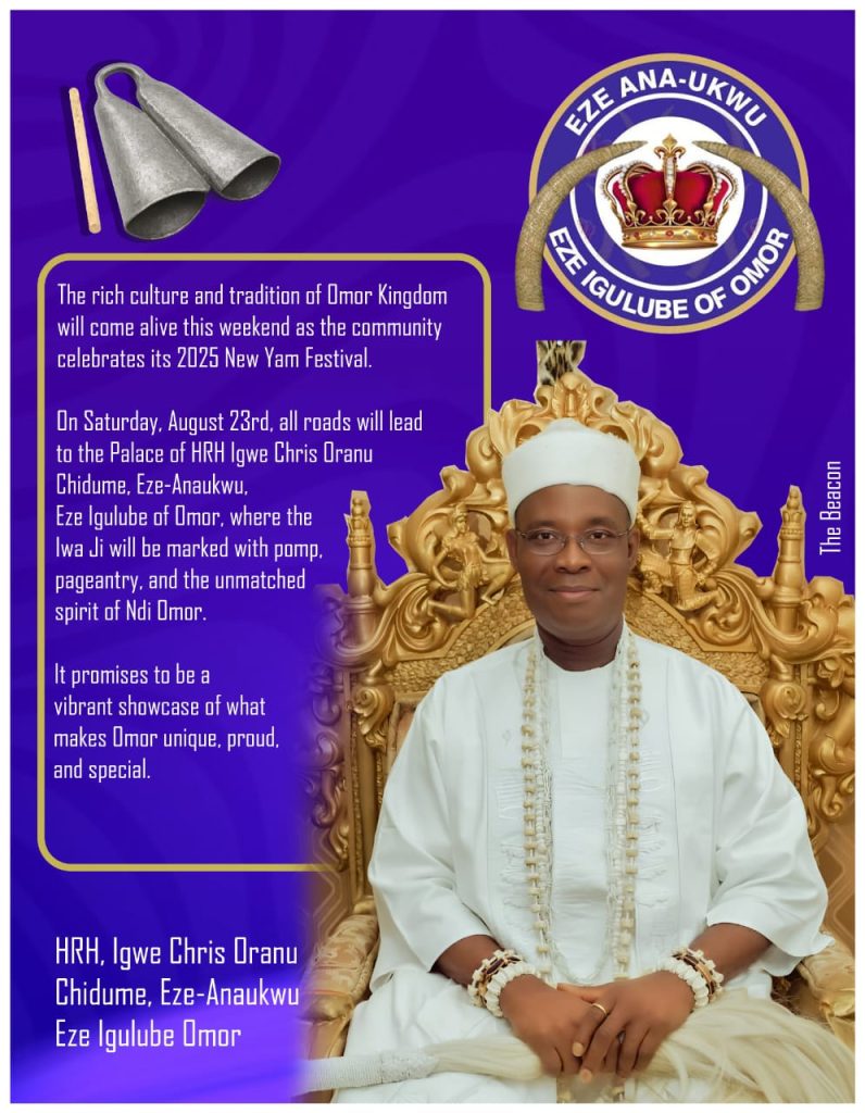 Omor Kingdom Set to Celebrate 2025 New Yam Festival in Grand Style