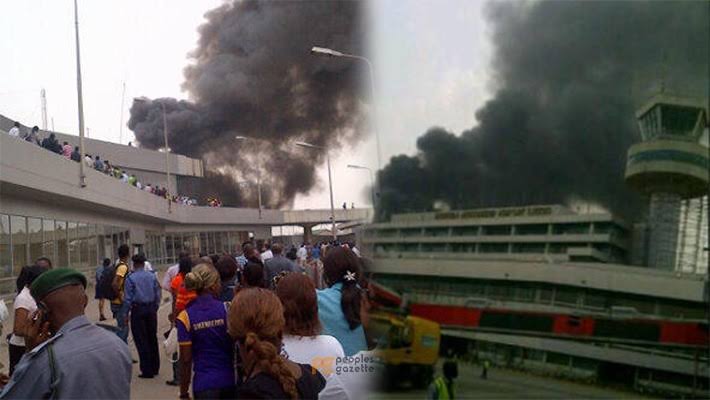JUST IN: Lagos Shuts Airspace Indefinitely as Fire Rages Murtala Muhammed Airport