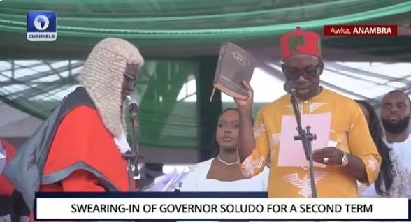 BREAKING: Soludo Sworn In for Second Term as Anambra Governor After Landslide Victory