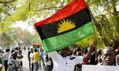 ‘Tinubu Does Not Deserve Royal Salute’ – IPOB Members Protest in London During Tinubu’s UK Visit, Demand Kanu’s Release