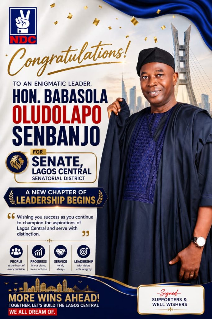 PUBLIC NOTICE: DEFENDING THE OUTCOME OF LAGOS CENTRAL SENATORIAL DISTRICT PRIMARY ELECTION IN THE NDC