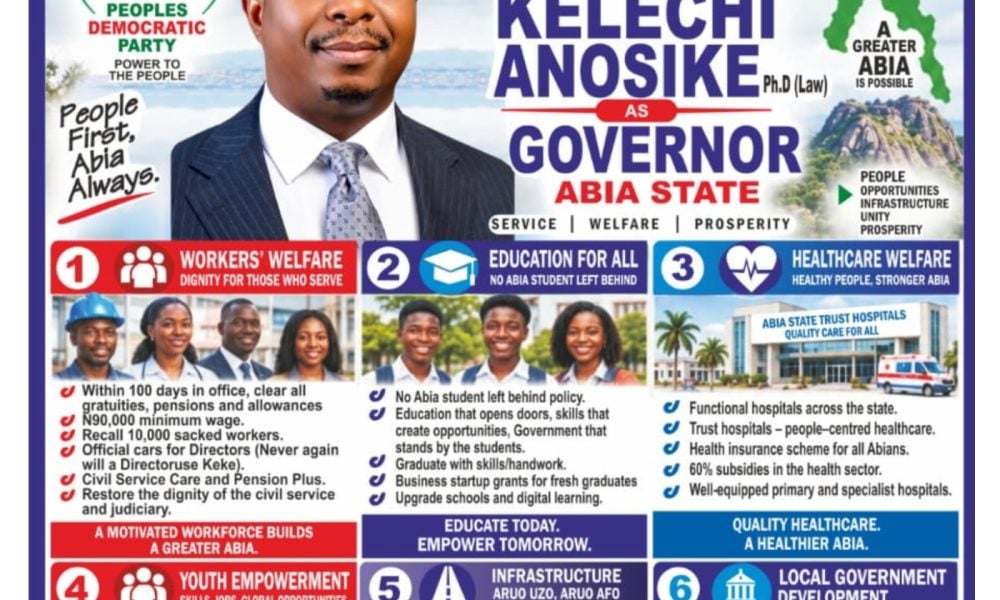 Abia 2027: From Workers’ Welfare To Agriculture – Anosike Unveils Abia Welfarist Governance Agenda [PHOTO]