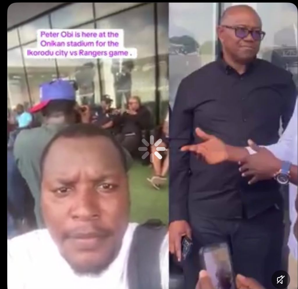 Nigerians Reacts As Peter Obi Storms Onikan Stadium To Watch Ikorodu City vs Rangers Match [VIDEOS]