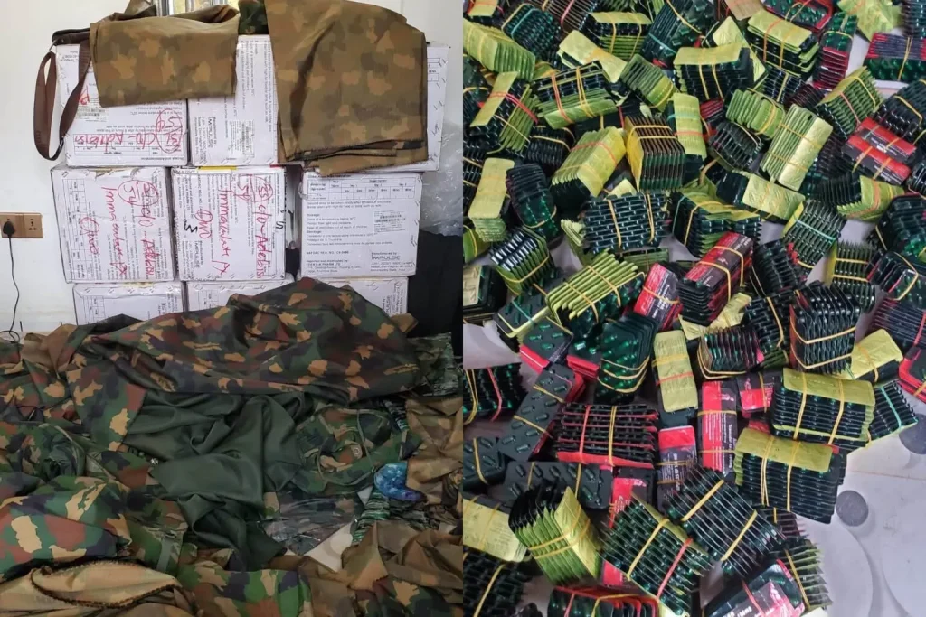 Vehicle Conveying Illicit Drugs And Military Accoutrements Intercepted In Delta