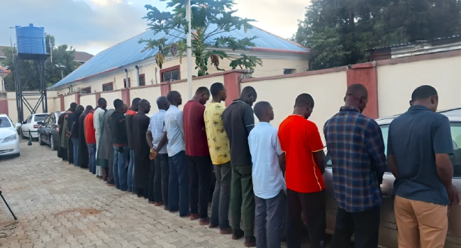 NSCDC Parades Suspended Niger Commandant And Some Officers Over De@th Of 37 Miners