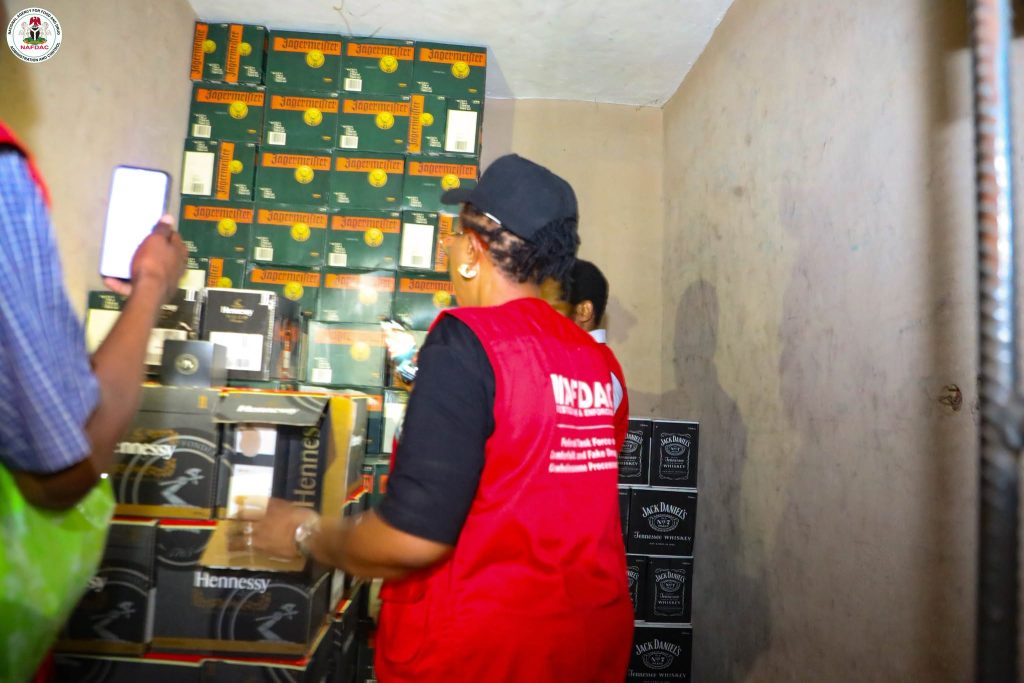 NAFDAC Shares Another Video From The Lagos Shop Where N2bn Worth Of Expired Drinks And Wines Were Revalidated