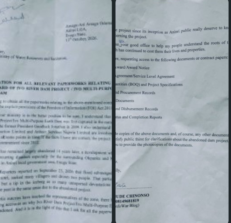 Enugu Community Drags Anayo Onwuegbu to Federal Ministry of Water Resources