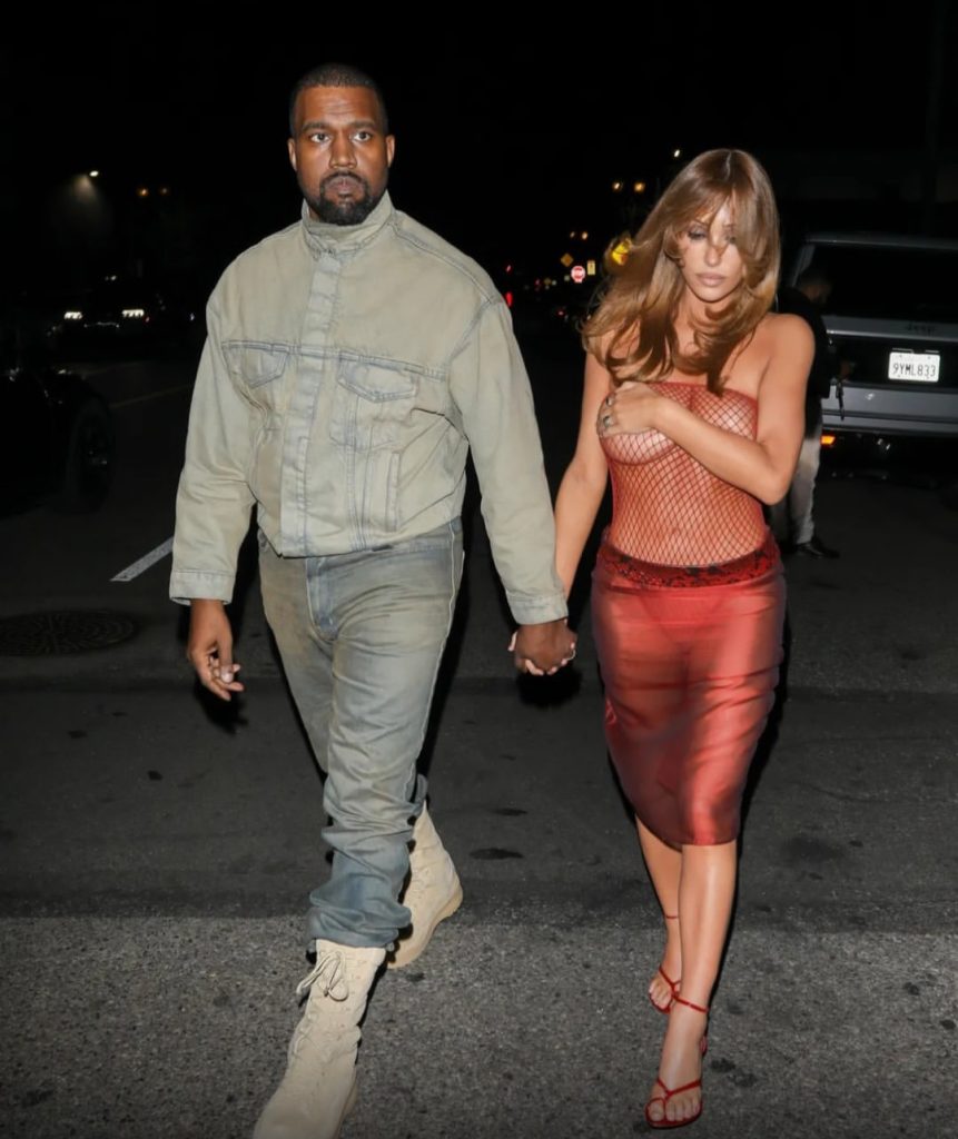 Bianca Censori Turns Heads in Revealing Mesh Dress During Date With Fully Clothed Kanye West [Photos]