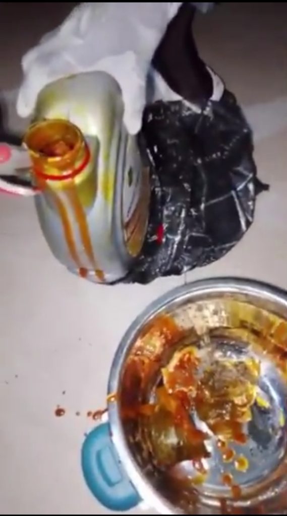 Nigerian Woman Reportedly Arrested After Suspected Drugs Found Hidden in Palm Oil Keg