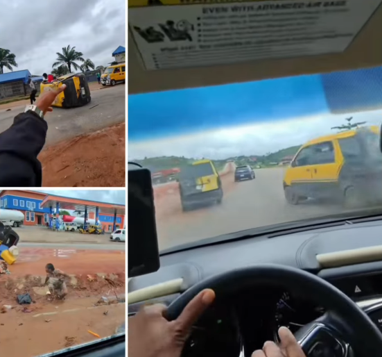 Driver Captures Moment His Car Crashes Into Commercial Bus, Tricycle in Viral Video