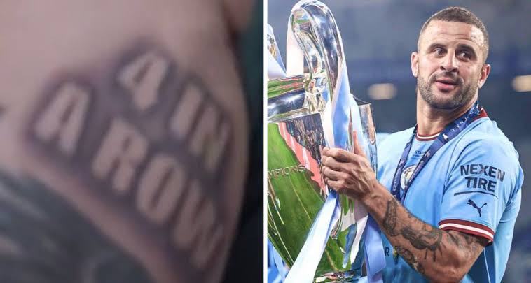 Kyle Walker To Remove ‘Four In A Row’ Tattoo If Man City Are Stripped Of Their Premier League Titles