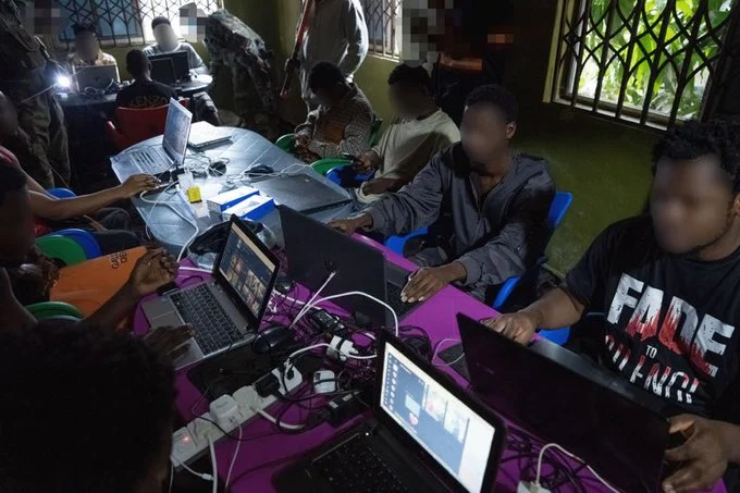 PHOTOS: FBI Raids Ghana Fraud Centre, Arrests 130 Suspects